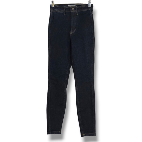 EUC Everlane Way-High Clean Front Organic Cotton Skinny Jeans Sz 26x28.50 Indigo - Picture 3 of 16